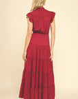 Fall Red Maxi Dress