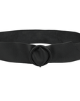 Leather Belt W/ Round Leather Buckle - Chatsworth Boutique