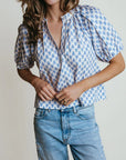 Henley Lotus Blouse