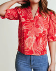 Betsy Blouse Orange Cabana