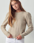 Puff Sleeve Sweater Taupe
