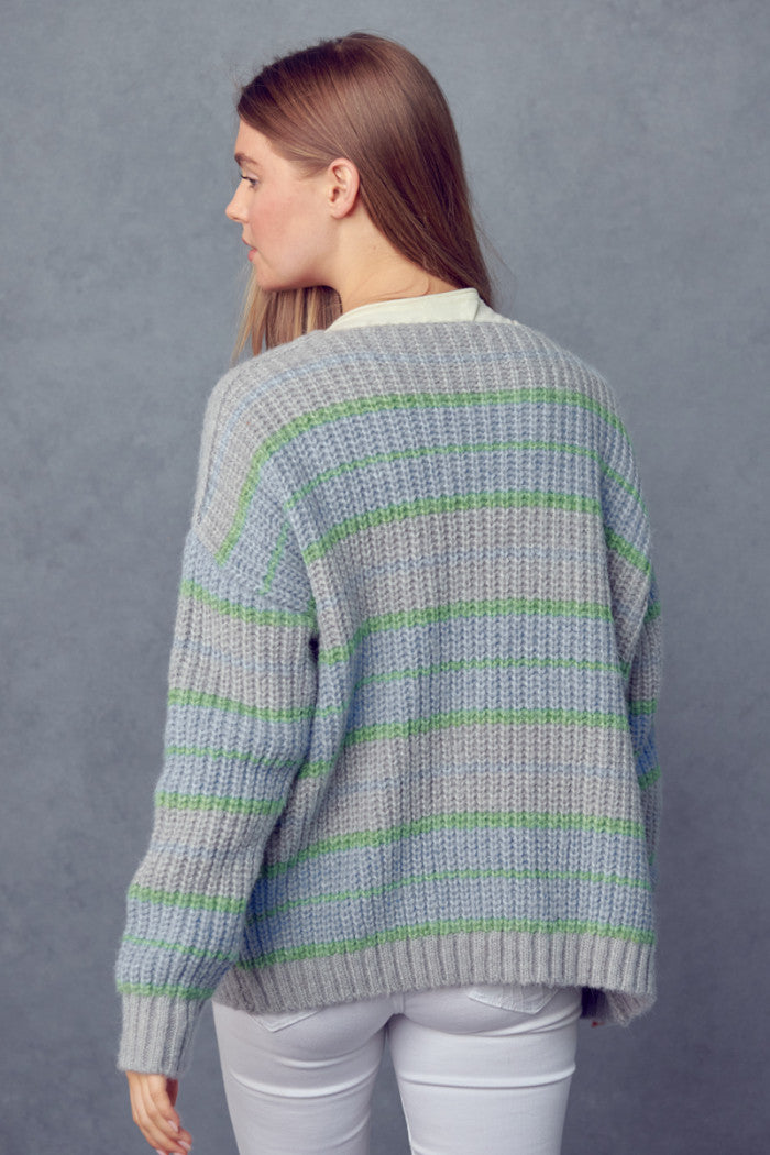 Cozy Stripe Cardigan