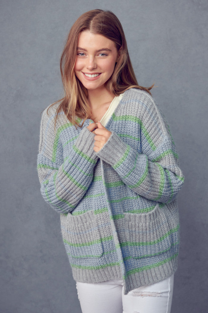 Cozy Stripe Cardigan