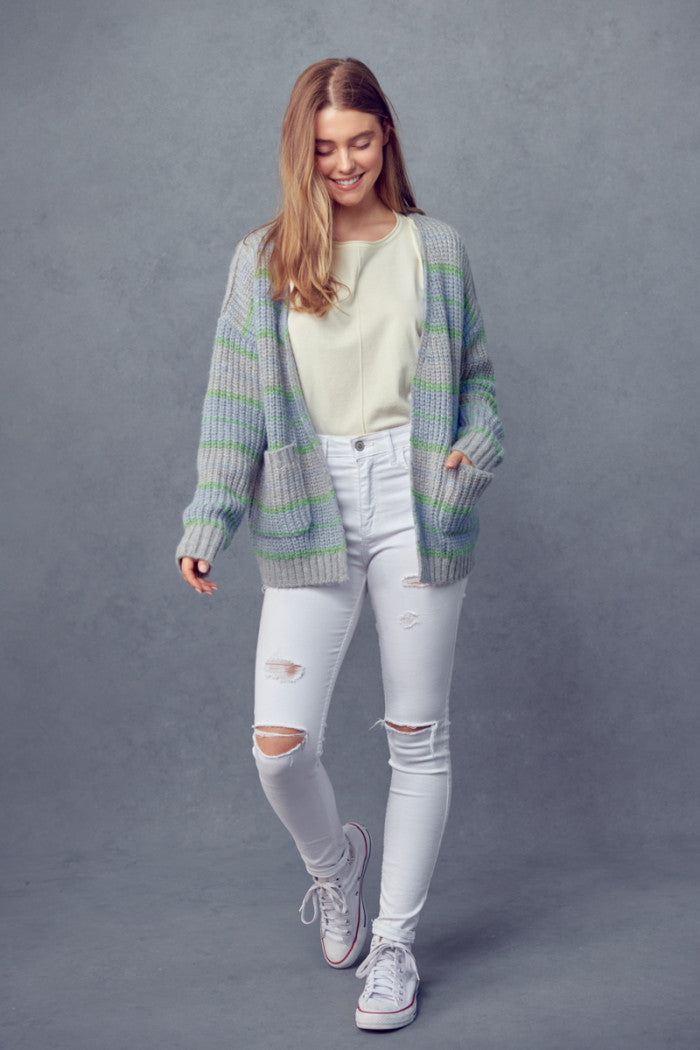 Cozy Stripe Cardigan