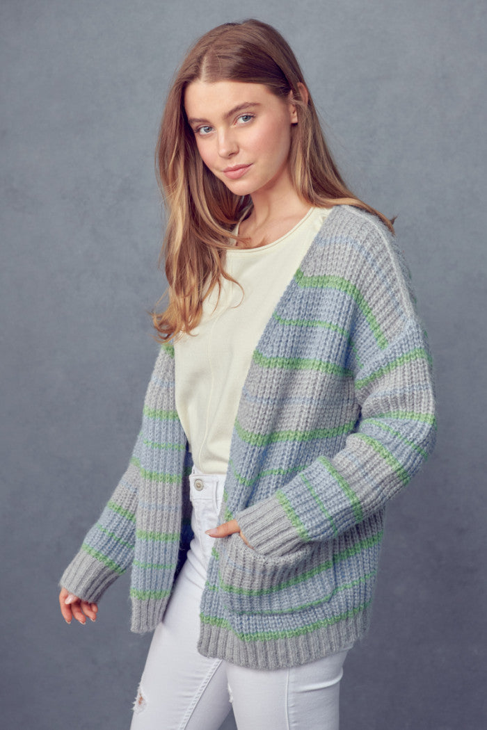 Cozy Stripe Cardigan