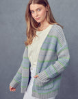 Cozy Stripe Cardigan