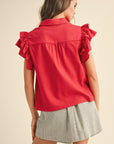 Cherry EMB Eyelet Blouse
