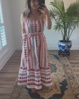 Purple & Orange Midi Dress