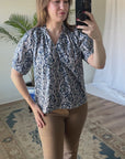 Midnight Print Blouse