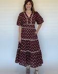 Puff Sleeve Block Print Dress - Chatsworth Boutique