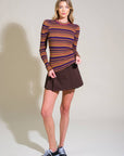 Purple Navy Stripe Sweater - Chatsworth Boutique