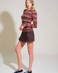 Purple Navy Stripe Sweater - Chatsworth Boutique