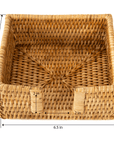 Rattan Cocktail Napkin Holder with Cutout - Chatsworth Boutique