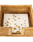 Rattan Cocktail Napkin Holder with Cutout - Chatsworth Boutique