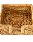 Rattan Cocktail Napkin Holder with Cutout - Chatsworth Boutique