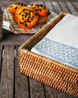 Rattan Guest Towel - Rectangular Napkin Holder - Chatsworth Boutique