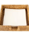 Rattan Luncheon Napkin Holder with Cutout - Chatsworth Boutique