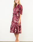 Cranberry Belted Dress