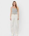 Striped Crop Barrel Jean - Chatsworth Boutique