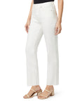 High Rise Straight White Denim