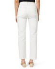 High Rise Straight White Denim