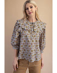 Scalloped Peter Pan Blouse