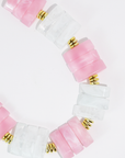 Glow Stone Pink/Clear Necklace