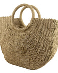 Straw Tote Ring Handle Bag