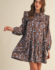 Brown Floral Dress