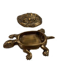 Antiqued Brass Turtle Box Tabletop Desk Decor | Home accents