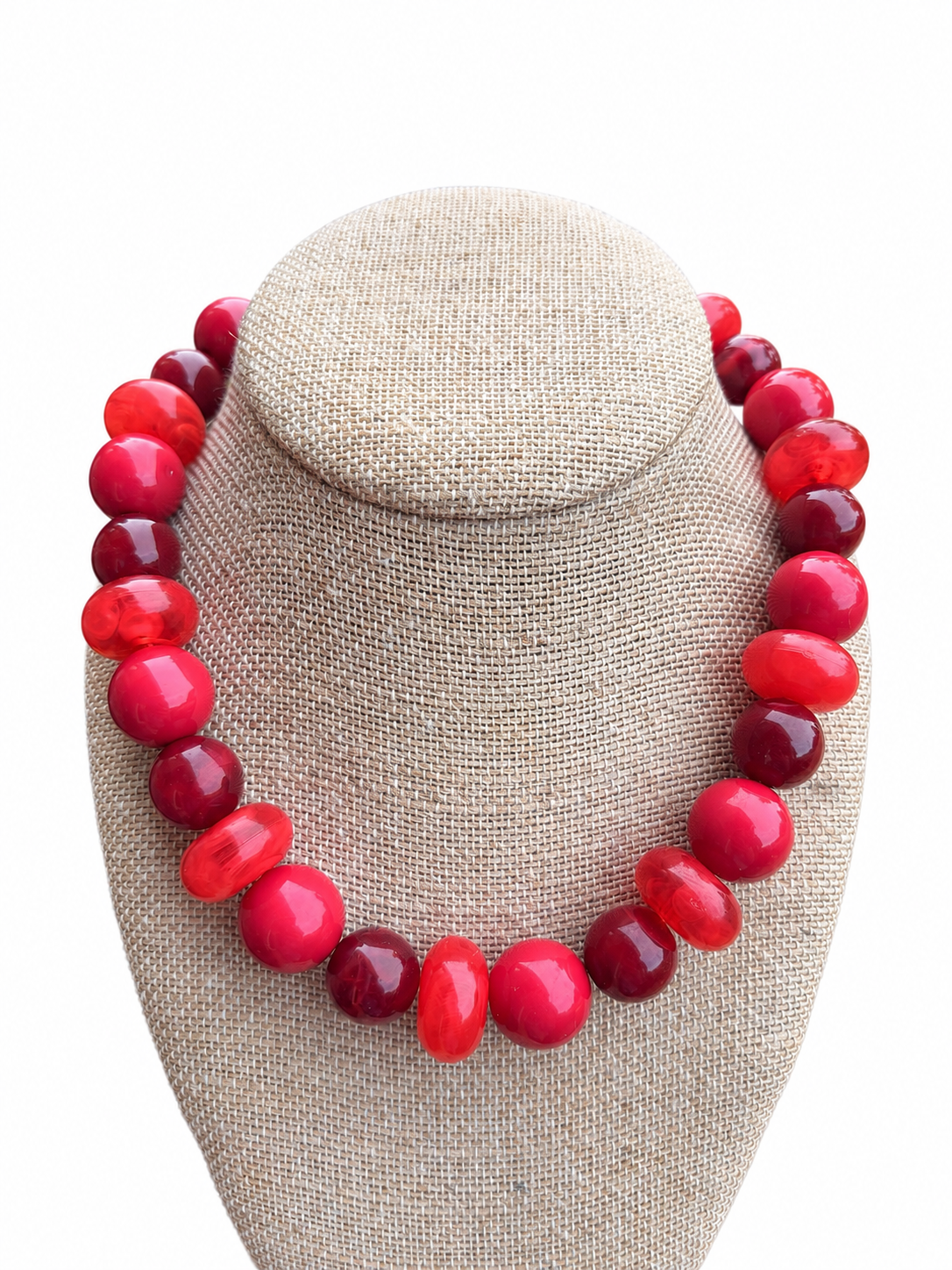 Mixed Red Statement Necklace - The Katie Kollective