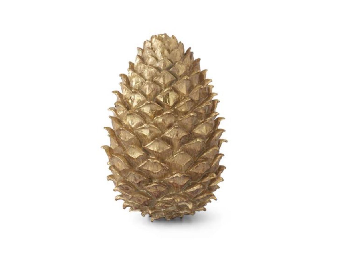 10 in. Gold Resin Pinecone - Chatsworth Boutique