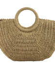 Straw Tote Ring Handle Bag