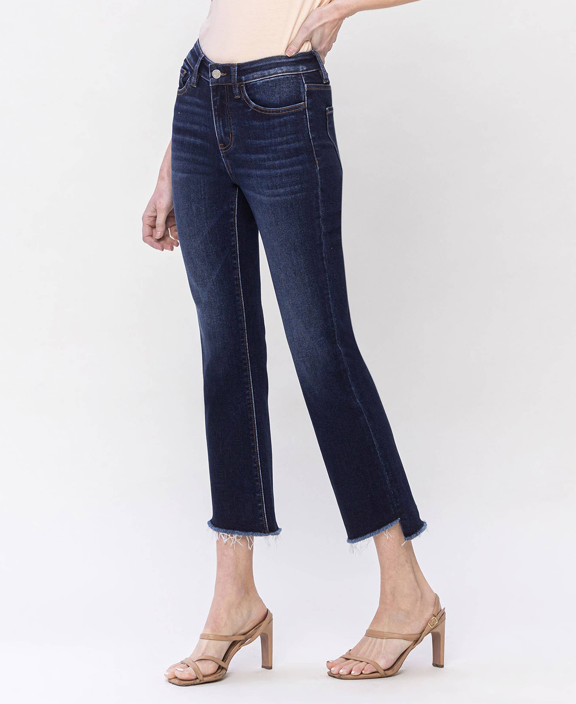 RAW STEP HEM CROP FLARE
