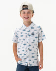 Youth Perf Button Up - Lake Weekend