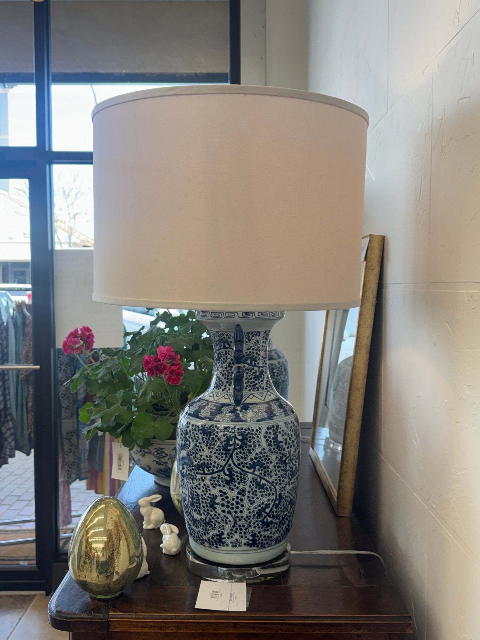 18" Dog Ear Vase Lamps (Phoenix) - Chatsworth Boutique