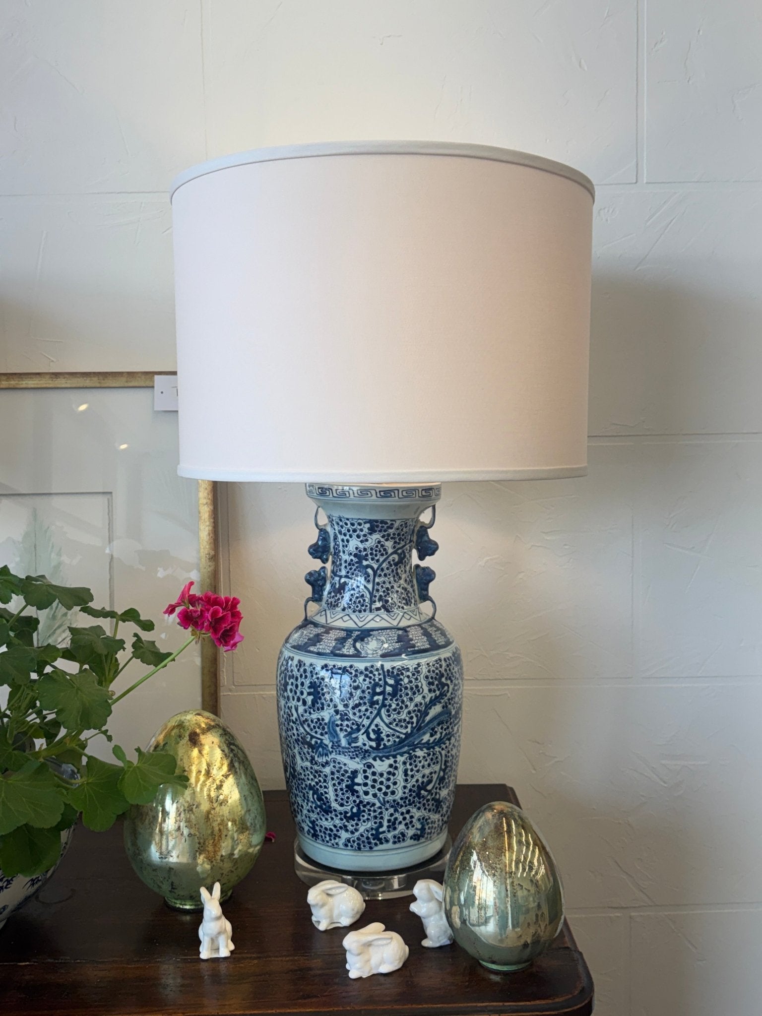 18" Dog Ear Vase Lamps (Phoenix) - Chatsworth Boutique