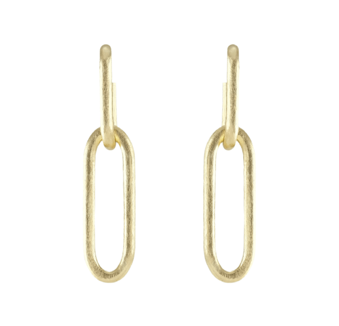 18K Drop Paperclip Earrings - Chatsworth Boutique