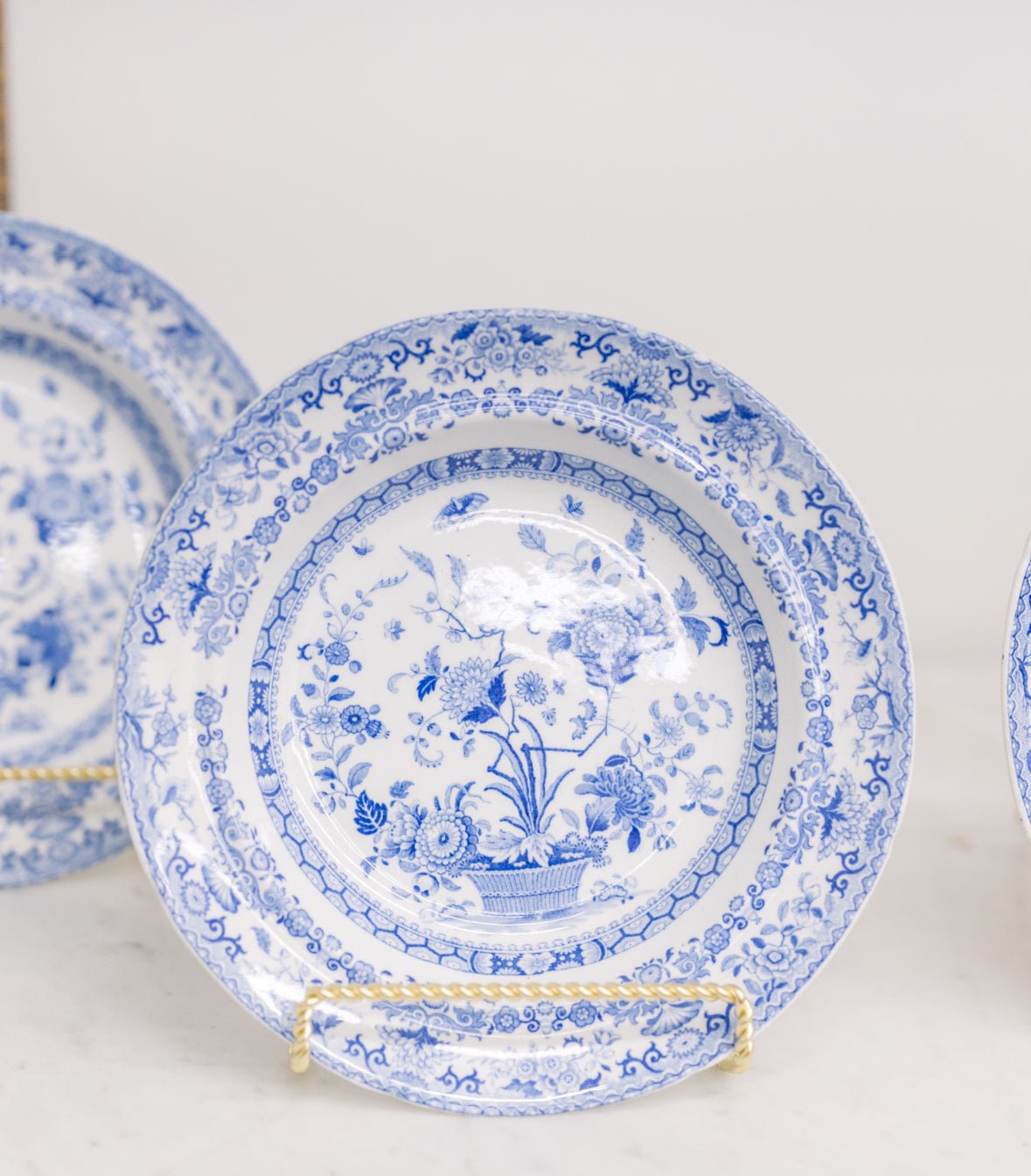 19th c. B/W Soup Bowl Set(4) - Chatsworth Boutique