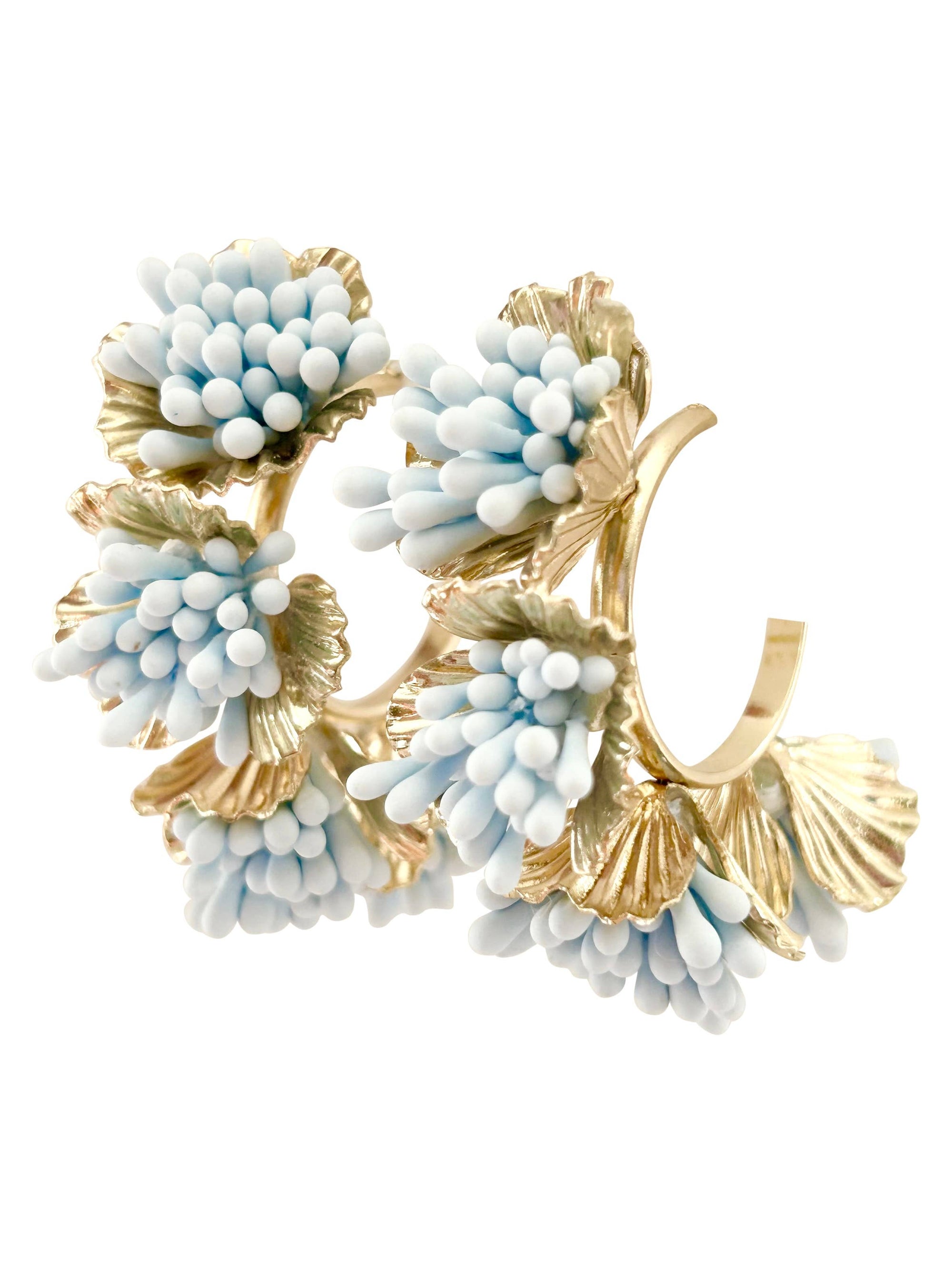 Maxine Light Blue Hoop Earring