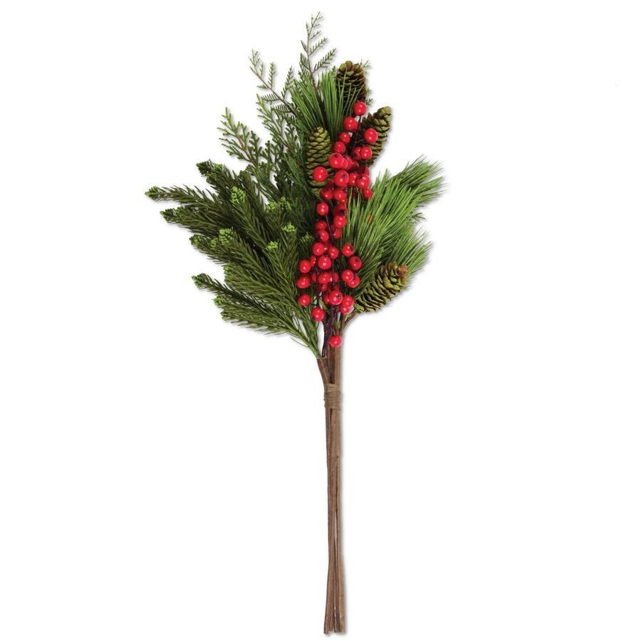 22 in. Pine/Red Berries Bundle - Chatsworth Boutique