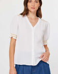 White Smocked Blouse