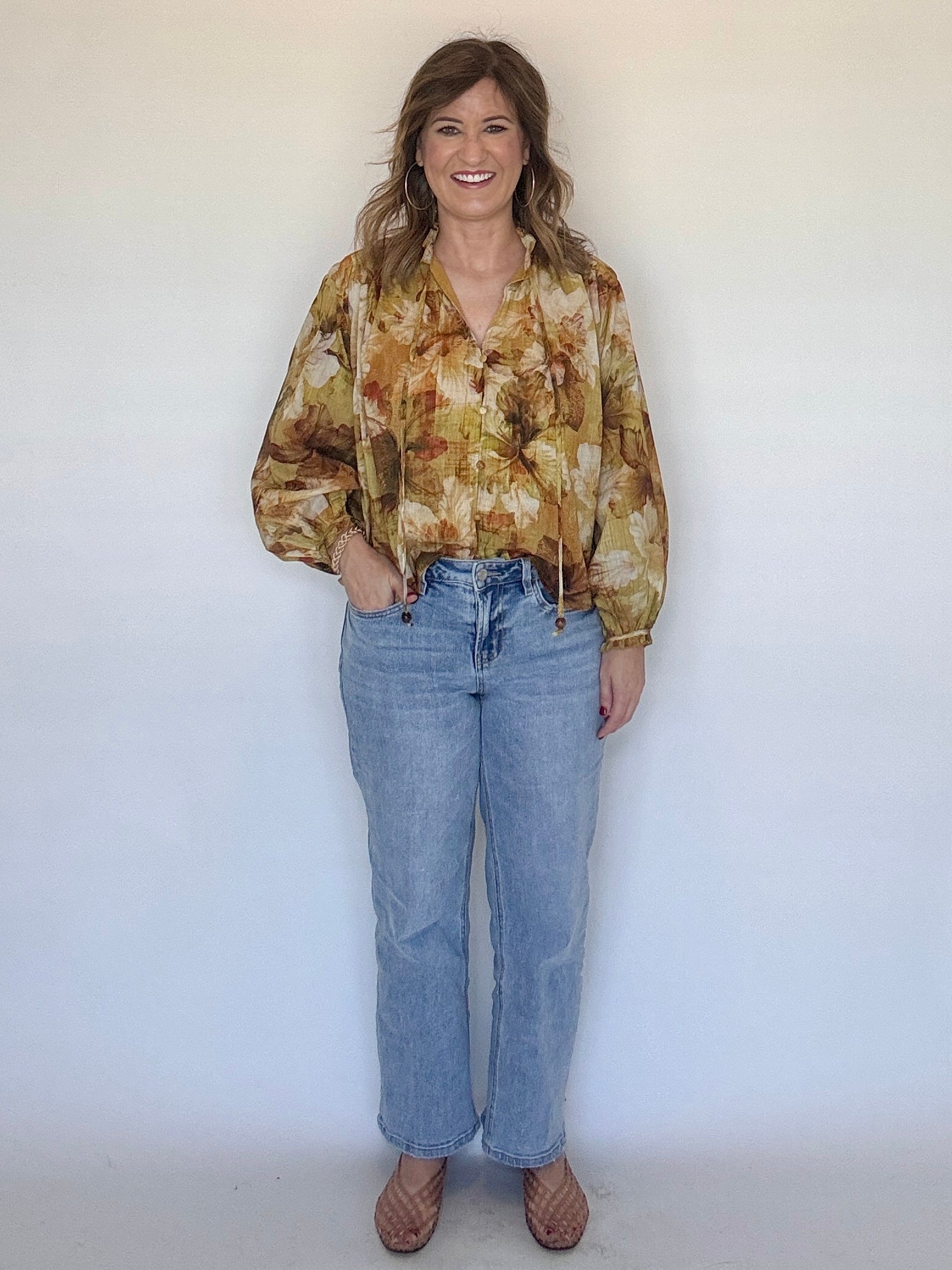 Golden Multi Button Blouse