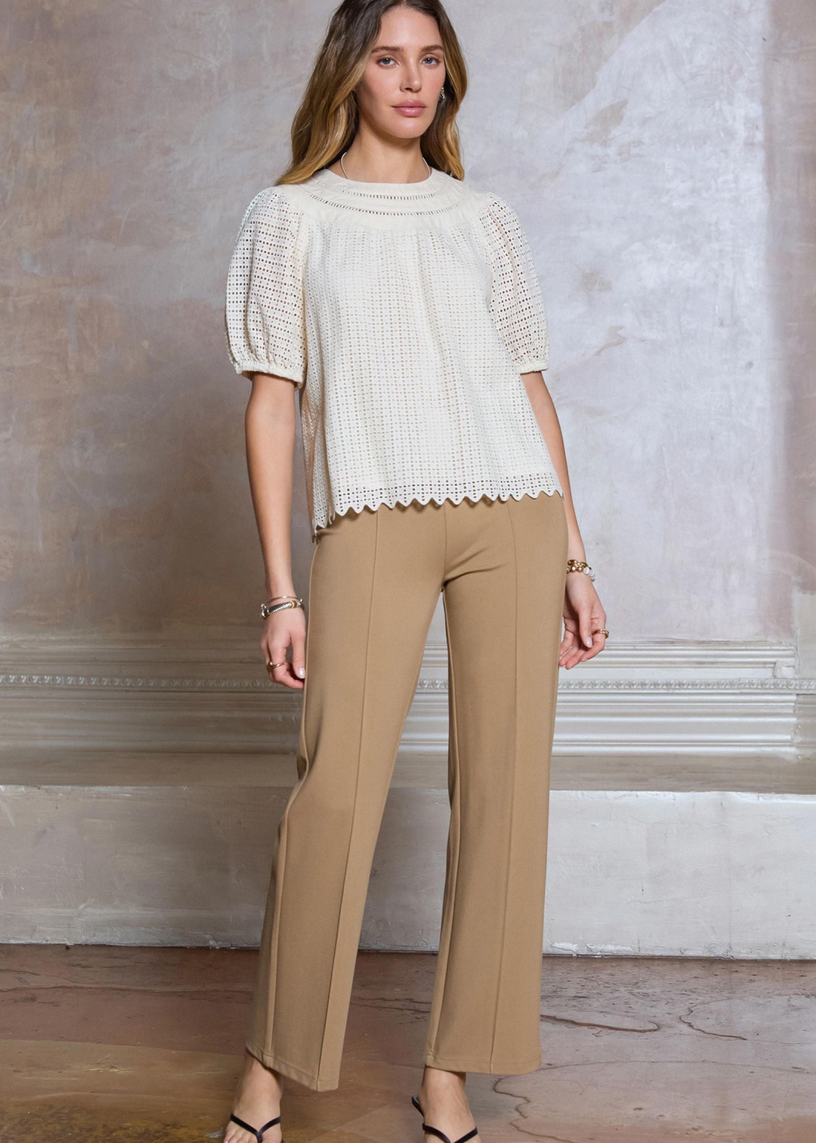 Eyelet Embroidered Blouse