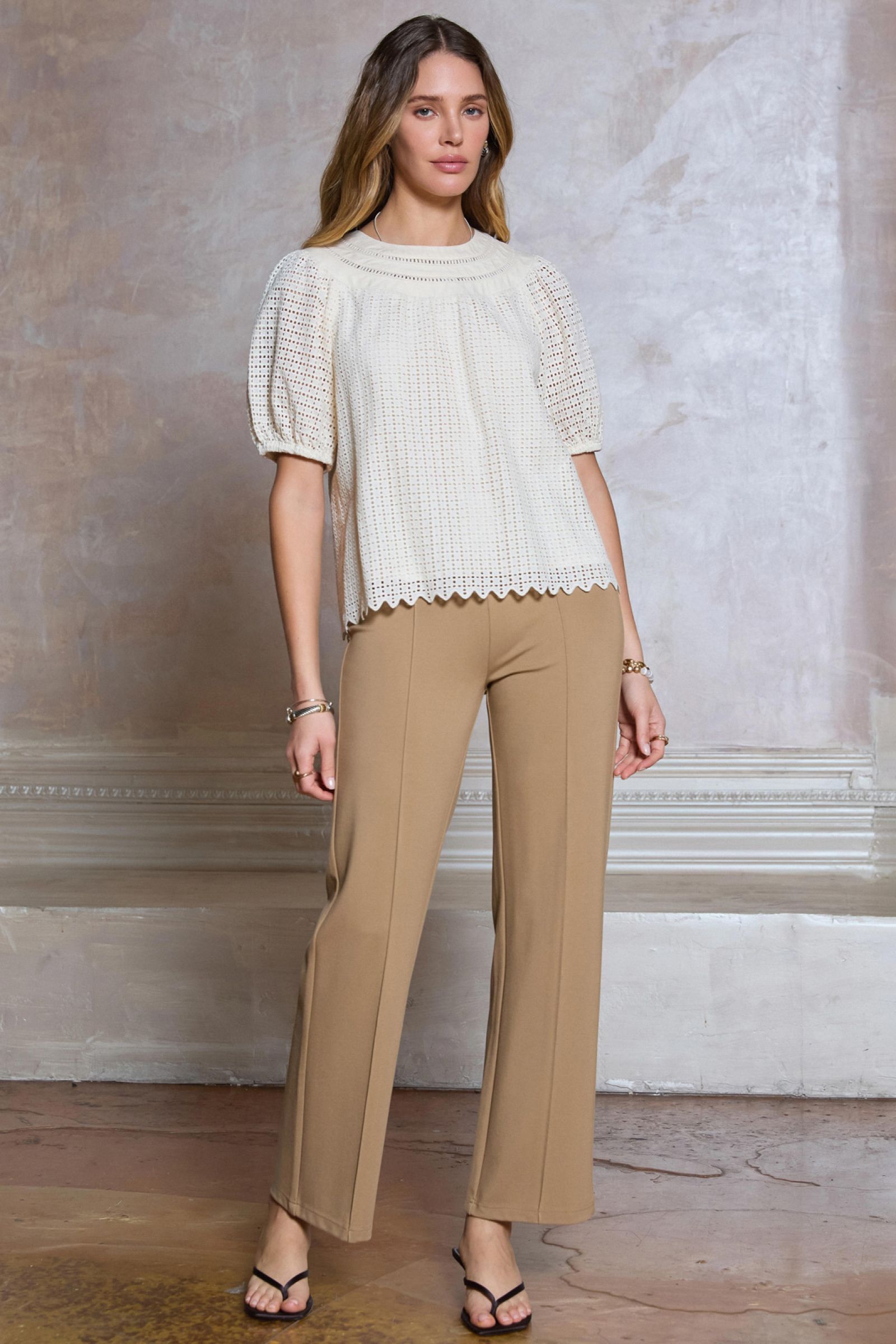Eyelet Embroidered Blouse
