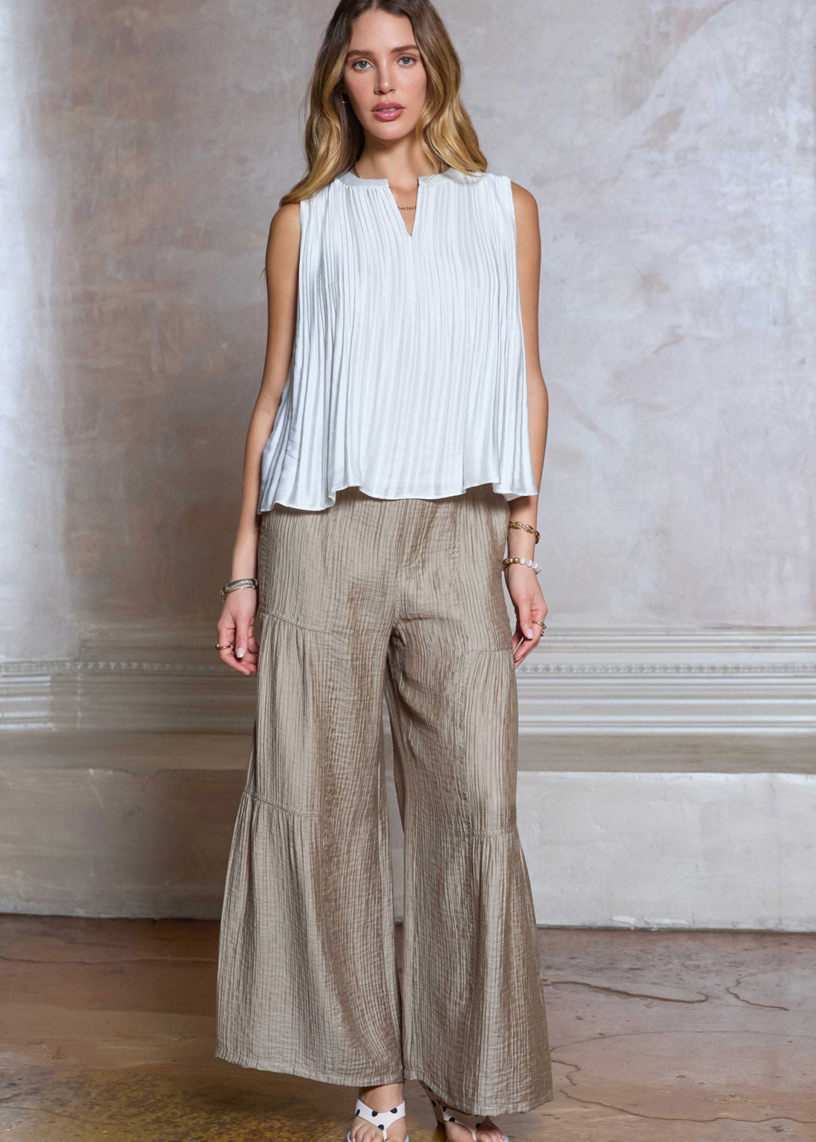Crinkle Blouse White