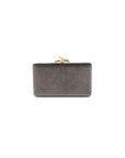 Velvet Bamboo Handle Clutch