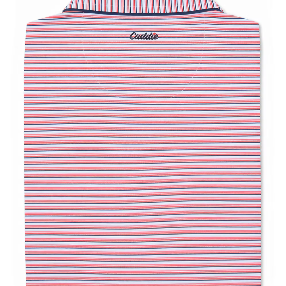 Independence Polo, Red and Navy Stripe, Detail - Caddie