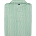 Caddie Green Tee Polo, Golf Tee Print, Detail - Chatsworth Boutique