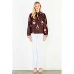 Long Sleeve Floral Top With Pattern Cuffs - Chatsworth Boutique